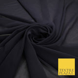 70 COLOURS Plain Dyed Chiffon Fine Soft Georgette Sheer Dress Fabric 57" Wide