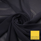 70 COLOURS Plain Dyed Chiffon Fine Soft Georgette Sheer Dress Fabric 57" Wide