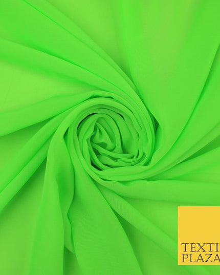 70 COLOURS Plain Dyed Chiffon Fine Soft Georgette Sheer Dress Fabric 57" Wide