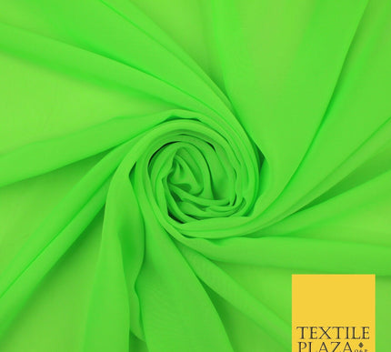 70 COLOURS Plain Dyed Chiffon Fine Soft Georgette Sheer Dress Fabric 57" Wide
