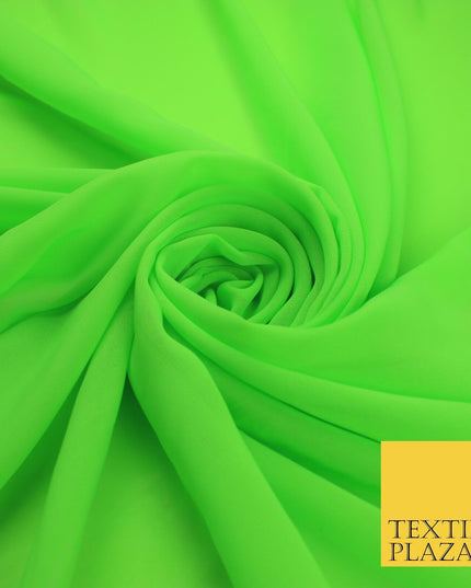 70 COLOURS Plain Dyed Chiffon Fine Soft Georgette Sheer Dress Fabric 57" Wide