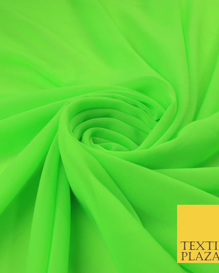 70 COLOURS Plain Dyed Chiffon Fine Soft Georgette Sheer Dress Fabric 57" Wide