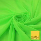 70 COLOURS Plain Dyed Chiffon Fine Soft Georgette Sheer Dress Fabric 57" Wide