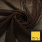 70 COLOURS Plain Dyed Chiffon Fine Soft Georgette Sheer Dress Fabric 57" Wide