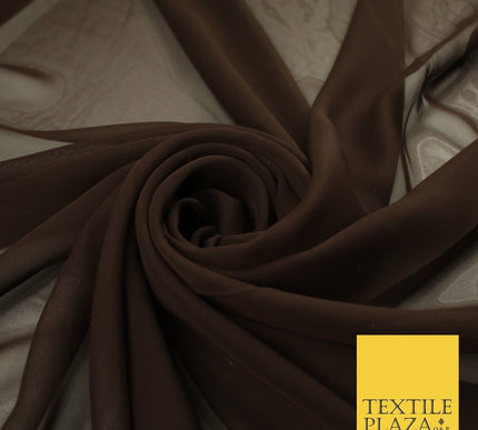 70 COLOURS Plain Dyed Chiffon Fine Soft Georgette Sheer Dress Fabric 57" Wide