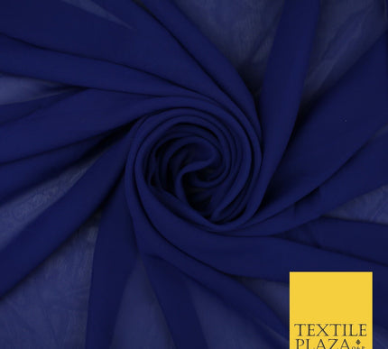 70 COLOURS Plain Dyed Chiffon Fine Soft Georgette Sheer Dress Fabric 57" Wide