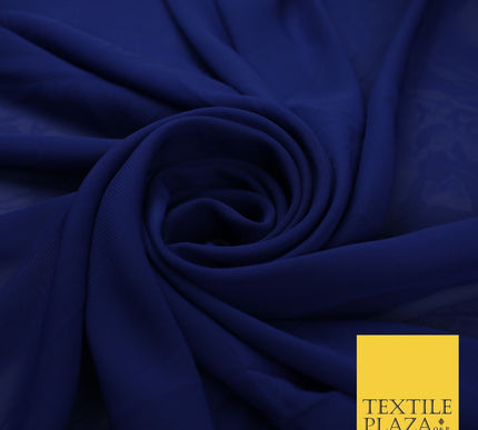 70 COLOURS Plain Dyed Chiffon Fine Soft Georgette Sheer Dress Fabric 57" Wide