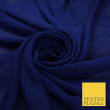 70 COLOURS Plain Dyed Chiffon Fine Soft Georgette Sheer Dress Fabric 57" Wide