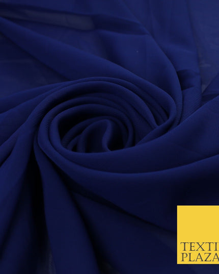 70 COLOURS Plain Dyed Chiffon Fine Soft Georgette Sheer Dress Fabric 57" Wide