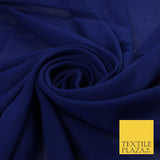 70 COLOURS Plain Dyed Chiffon Fine Soft Georgette Sheer Dress Fabric 57" Wide