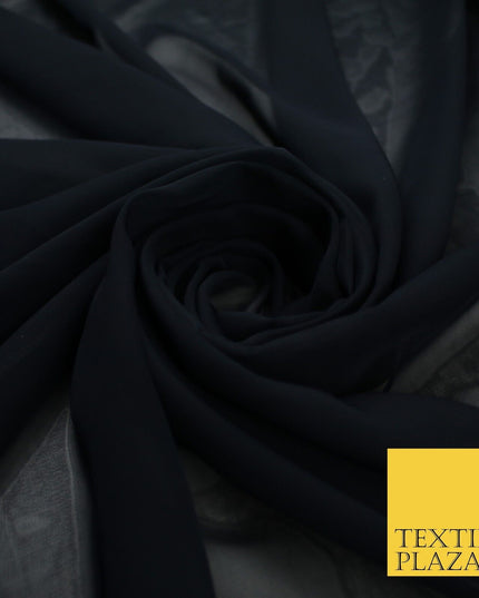 70 COLOURS Plain Dyed Chiffon Fine Soft Georgette Sheer Dress Fabric 57" Wide