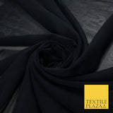 70 COLOURS Plain Dyed Chiffon Fine Soft Georgette Sheer Dress Fabric 57" Wide