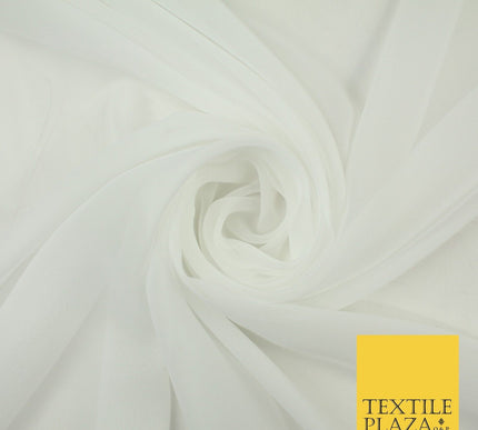 70 COLOURS Plain Dyed Chiffon Fine Soft Georgette Sheer Dress Fabric 57" Wide