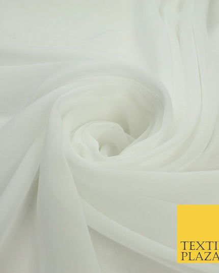 70 COLOURS Plain Dyed Chiffon Fine Soft Georgette Sheer Dress Fabric 57" Wide