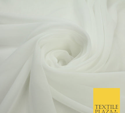 70 COLOURS Plain Dyed Chiffon Fine Soft Georgette Sheer Dress Fabric 57" Wide