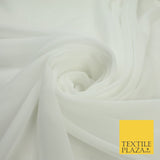 70 COLOURS Plain Dyed Chiffon Fine Soft Georgette Sheer Dress Fabric 57" Wide