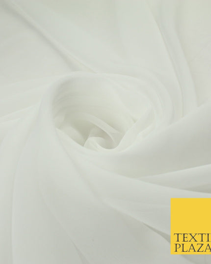 70 COLOURS Plain Dyed Chiffon Fine Soft Georgette Sheer Dress Fabric 57" Wide