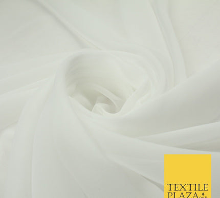 70 COLOURS Plain Dyed Chiffon Fine Soft Georgette Sheer Dress Fabric 57" Wide