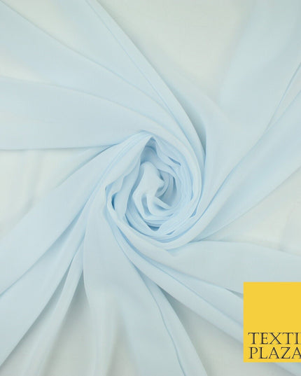 70 COLOURS Plain Dyed Chiffon Fine Soft Georgette Sheer Dress Fabric 57" Wide