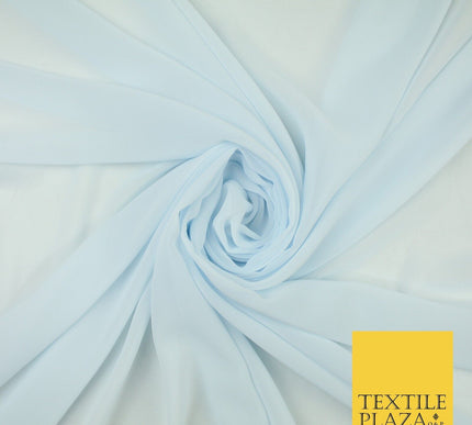 70 COLOURS Plain Dyed Chiffon Fine Soft Georgette Sheer Dress Fabric 57" Wide