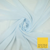 70 COLOURS Plain Dyed Chiffon Fine Soft Georgette Sheer Dress Fabric 57" Wide