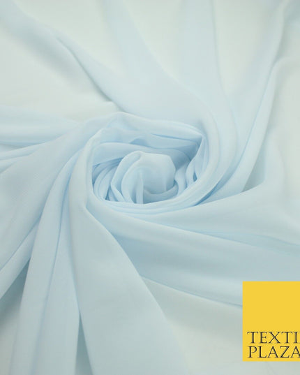 70 COLOURS Plain Dyed Chiffon Fine Soft Georgette Sheer Dress Fabric 57" Wide