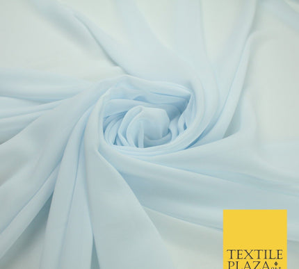 70 COLOURS Plain Dyed Chiffon Fine Soft Georgette Sheer Dress Fabric 57" Wide