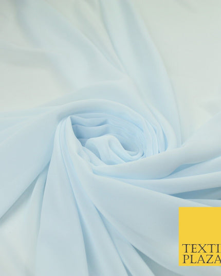 70 COLOURS Plain Dyed Chiffon Fine Soft Georgette Sheer Dress Fabric 57" Wide