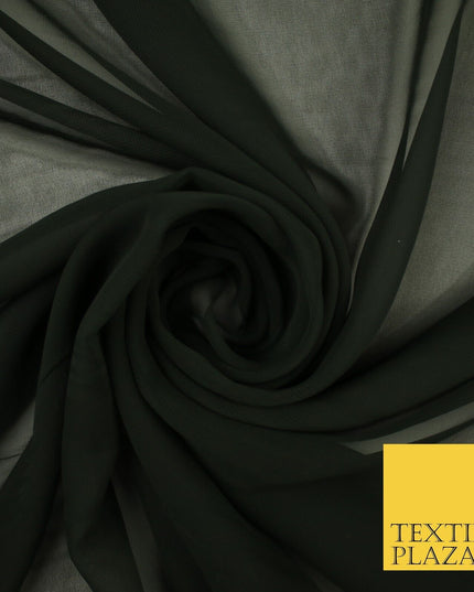 70 COLOURS Plain Dyed Chiffon Fine Soft Georgette Sheer Dress Fabric 57" Wide