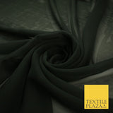 70 COLOURS Plain Dyed Chiffon Fine Soft Georgette Sheer Dress Fabric 57" Wide