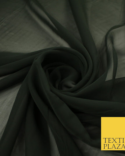 70 COLOURS Plain Dyed Chiffon Fine Soft Georgette Sheer Dress Fabric 57" Wide