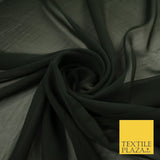 70 COLOURS Plain Dyed Chiffon Fine Soft Georgette Sheer Dress Fabric 57" Wide