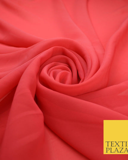 70 COLOURS Plain Dyed Chiffon Fine Soft Georgette Sheer Dress Fabric 57" Wide