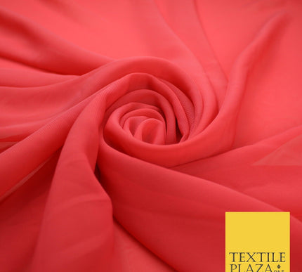 70 COLOURS Plain Dyed Chiffon Fine Soft Georgette Sheer Dress Fabric 57" Wide