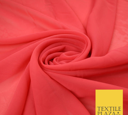 70 COLOURS Plain Dyed Chiffon Fine Soft Georgette Sheer Dress Fabric 57" Wide