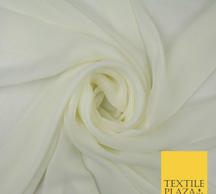 70 COLOURS Plain Dyed Chiffon Fine Soft Georgette Sheer Dress Fabric 57" Wide