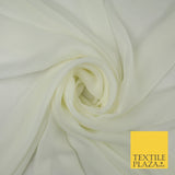 70 COLOURS Plain Dyed Chiffon Fine Soft Georgette Sheer Dress Fabric 57" Wide
