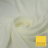 70 COLOURS Plain Dyed Chiffon Fine Soft Georgette Sheer Dress Fabric 57" Wide