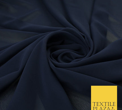 70 COLOURS Plain Dyed Chiffon Fine Soft Georgette Sheer Dress Fabric 57" Wide