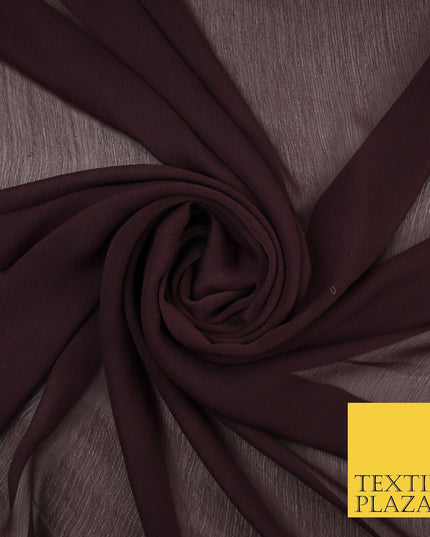 70 COLOURS Plain Dyed Chiffon Fine Soft Georgette Sheer Dress Fabric 57" Wide