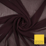 70 COLOURS Plain Dyed Chiffon Fine Soft Georgette Sheer Dress Fabric 57" Wide