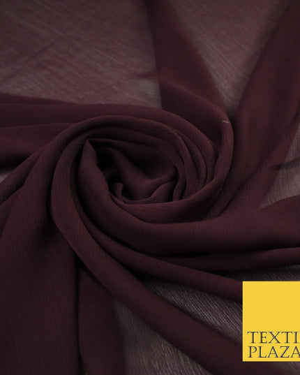 70 COLOURS Plain Dyed Chiffon Fine Soft Georgette Sheer Dress Fabric 57" Wide