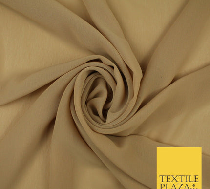 70 COLOURS Plain Dyed Chiffon Fine Soft Georgette Sheer Dress Fabric 57" Wide