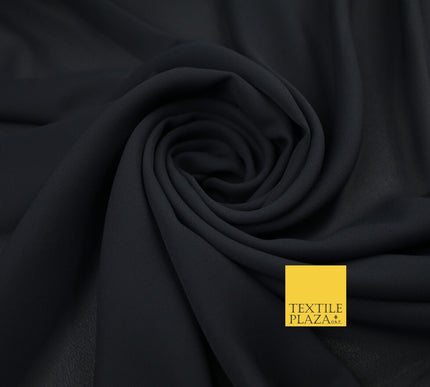 70 COLOURS Plain Dyed Chiffon Fine Soft Georgette Sheer Dress Fabric 57" Wide