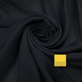 70 COLOURS Plain Dyed Chiffon Fine Soft Georgette Sheer Dress Fabric 57" Wide