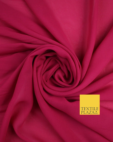 70 COLOURS Plain Dyed Chiffon Fine Soft Georgette Sheer Dress Fabric 57" Wide