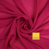 70 COLOURS Plain Dyed Chiffon Fine Soft Georgette Sheer Dress Fabric 57" Wide