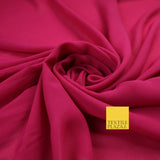 70 COLOURS Plain Dyed Chiffon Fine Soft Georgette Sheer Dress Fabric 57" Wide
