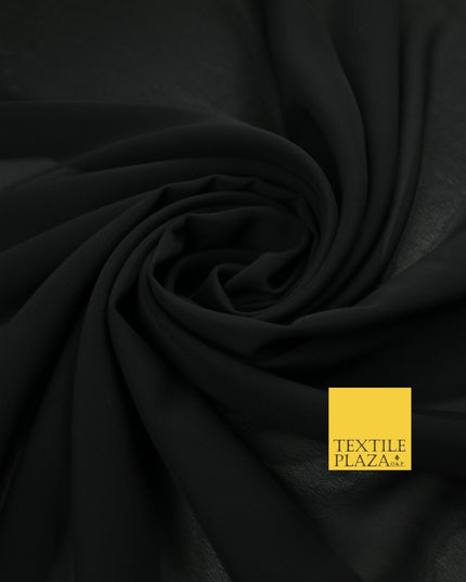 70 COLOURS Plain Dyed Chiffon Fine Soft Georgette Sheer Dress Fabric 57" Wide