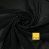 70 COLOURS Plain Dyed Chiffon Fine Soft Georgette Sheer Dress Fabric 57" Wide